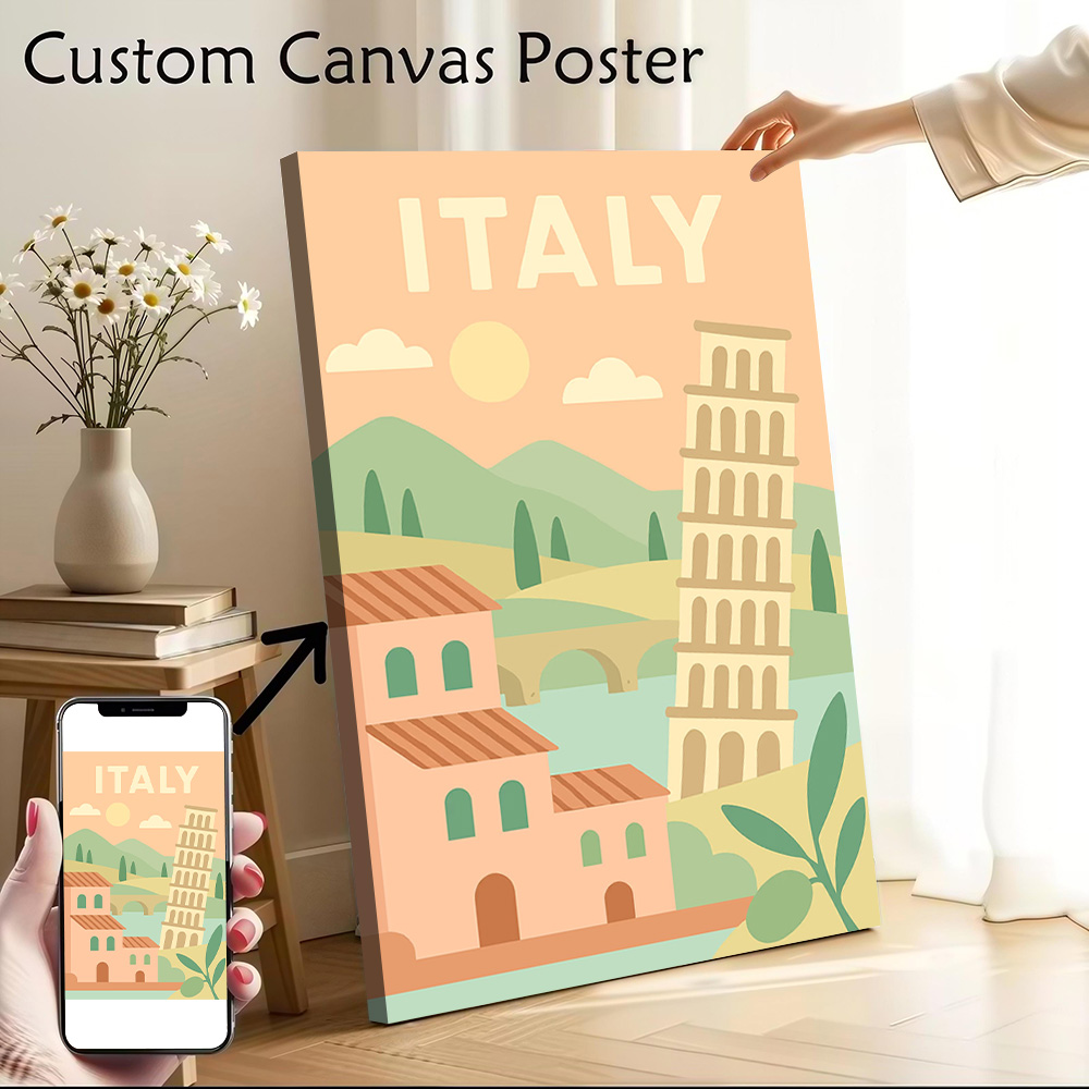 Travel Accessories Italy - Italy Travel Canvas Wall Arts Poster