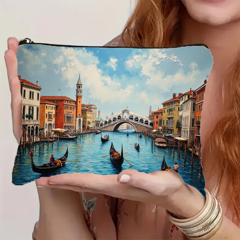 Travel Accessories Italy - Venice Italy Cosmetic Makeup Bag with