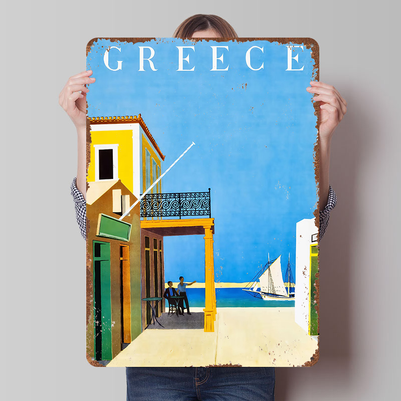 Travel Accessories Greece - Greece Travel Metal Poster Customized Wall