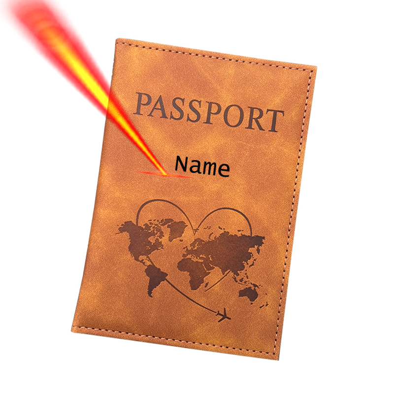 Travel Accessories Gifts For Women - Personalized Name Passport Holder Travel Wallet