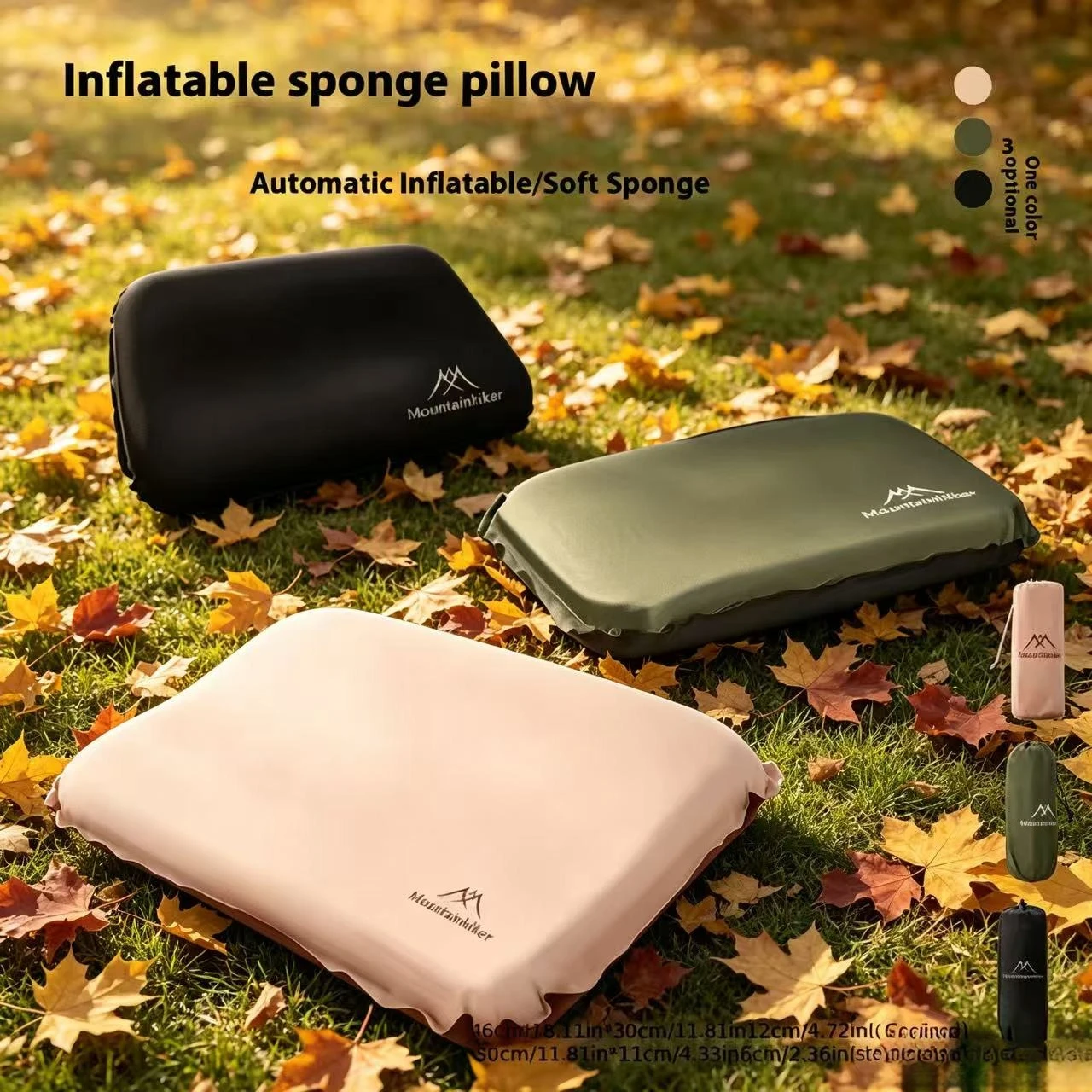 Travel Pillow Inflatable - Mountainhiker New Automatic Inflatable Pillow, Comfortable,
