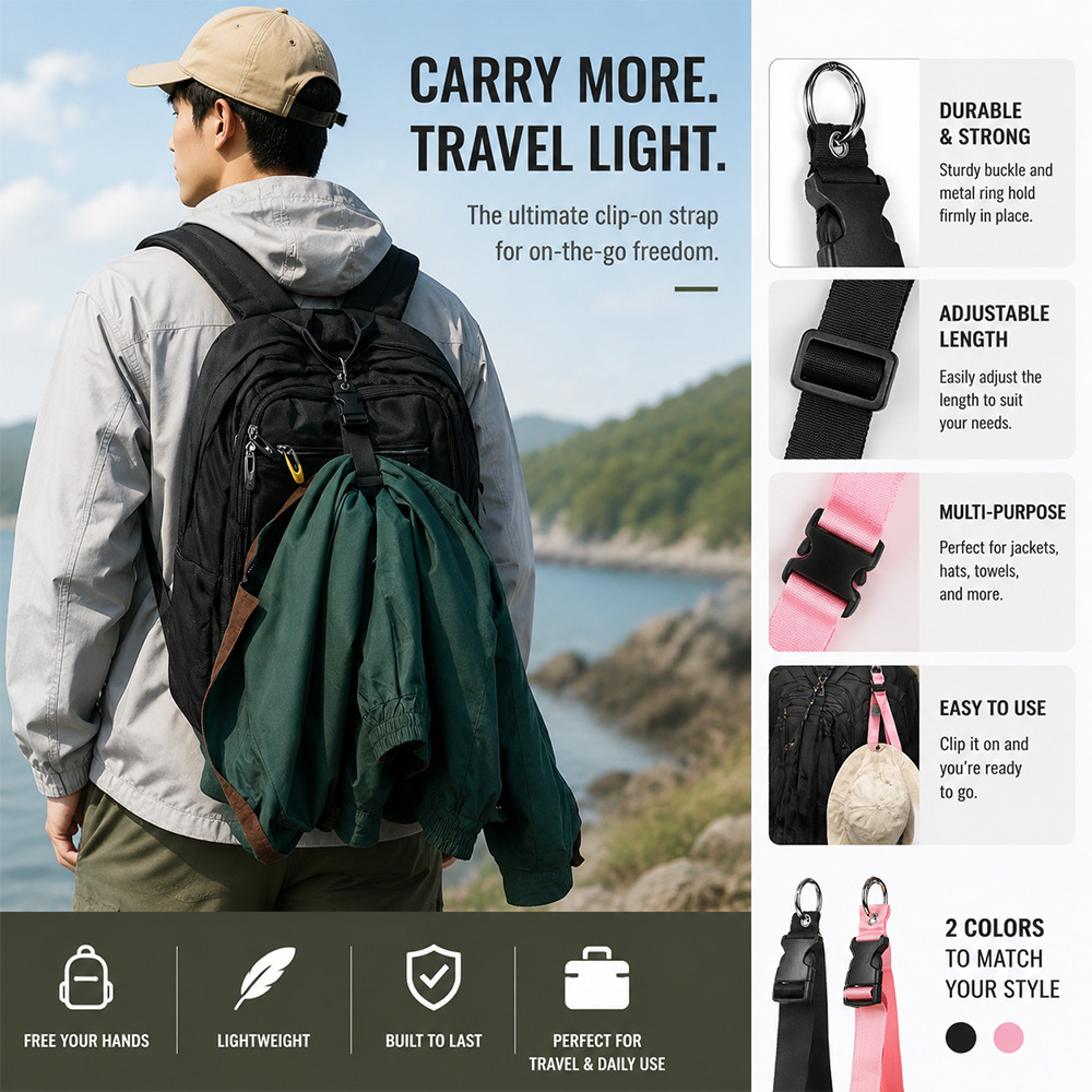 Travel Accessories Gifts For Women - Portable Anti-Theft Luggage Strap Durable Outdoor