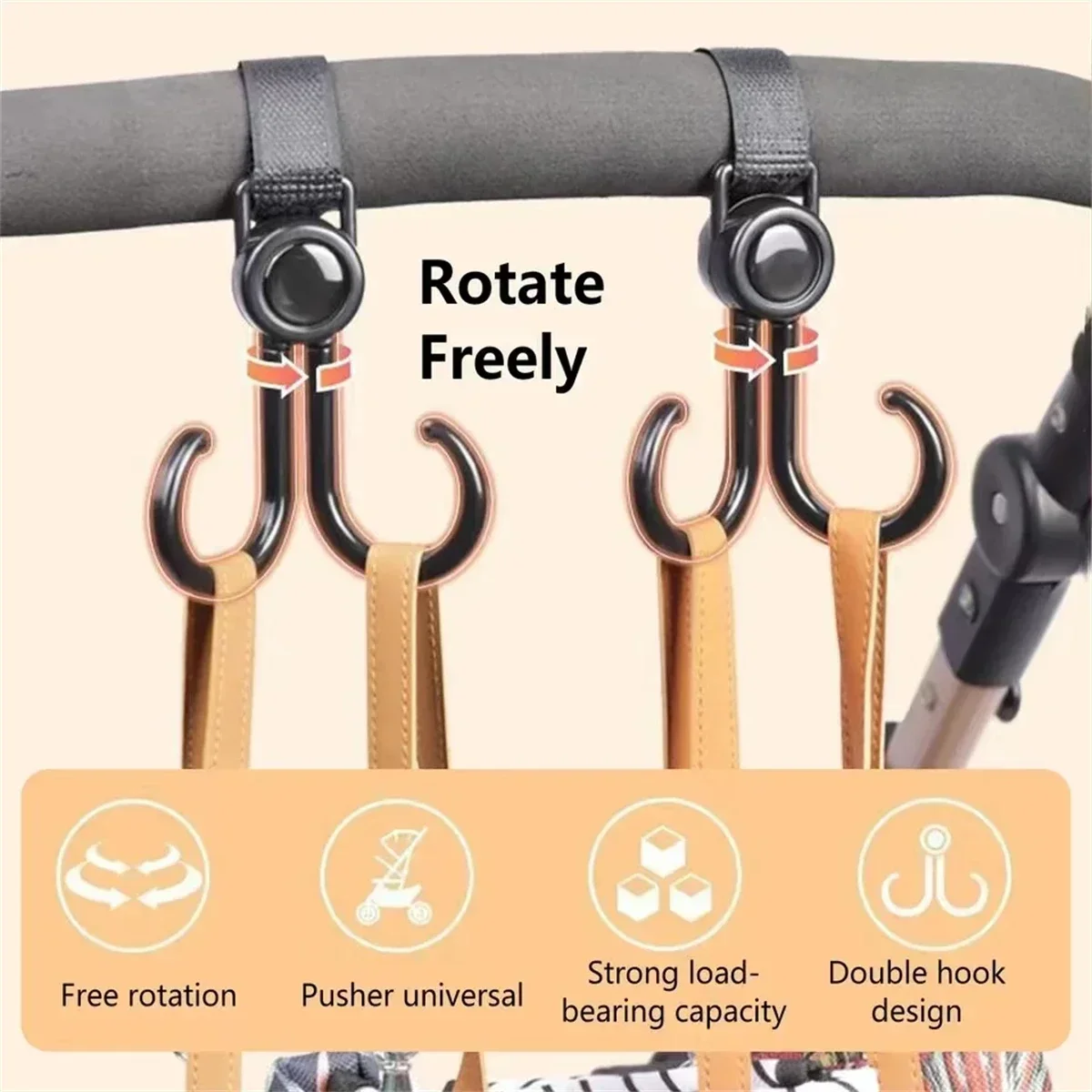 Rotatable Double Hooks Baby St - đánh giá và giá Travel Accessories With Baby