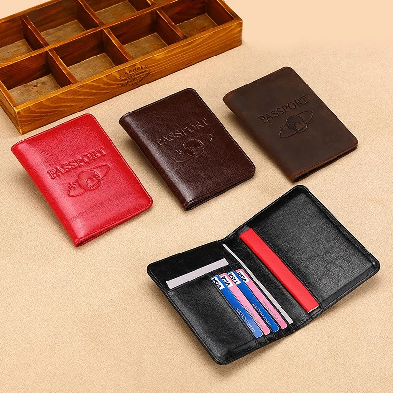 Unisex Genuine Leather Passpor - đánh giá và giá Travel Accessories Rfid