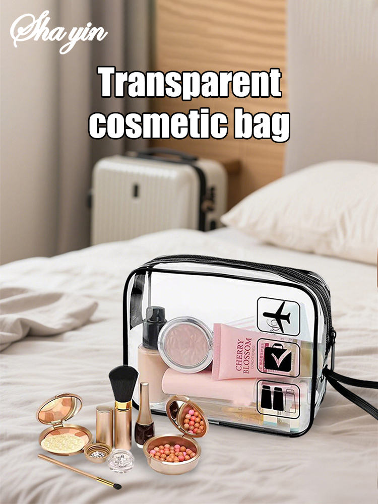 Transparent makeup bag, portab - đánh giá và giá Toiletry Bag Tsa