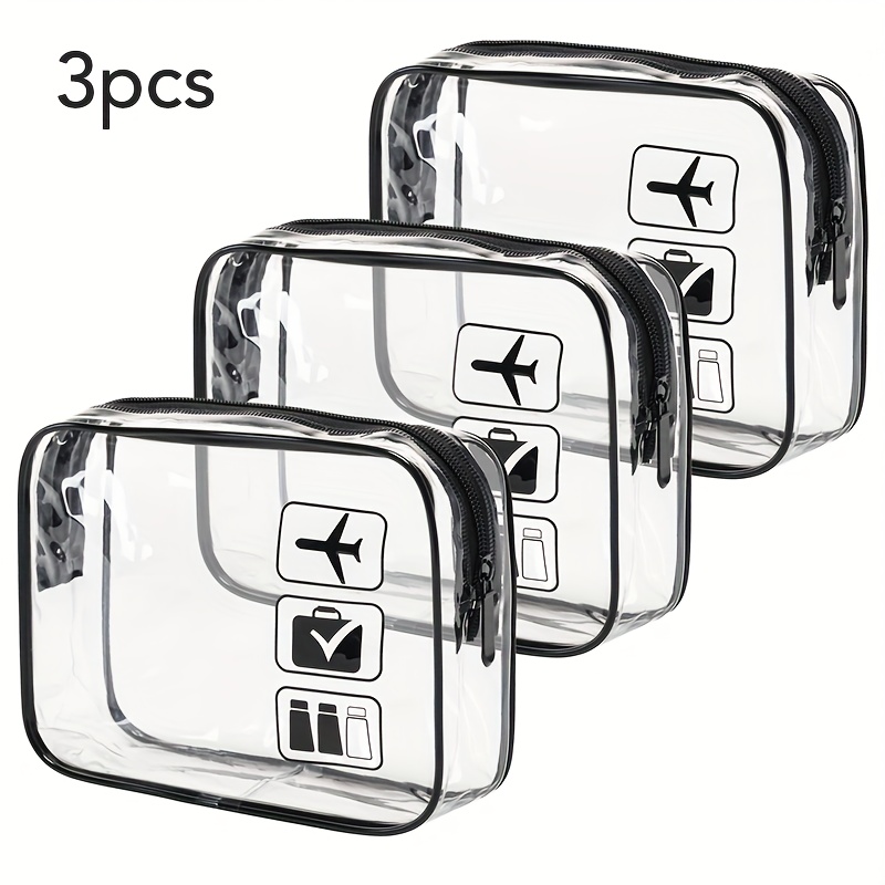 Cosmetic Pouch 3 Pcs Clear Toi - đánh giá và giá Toiletry Bag Tsa