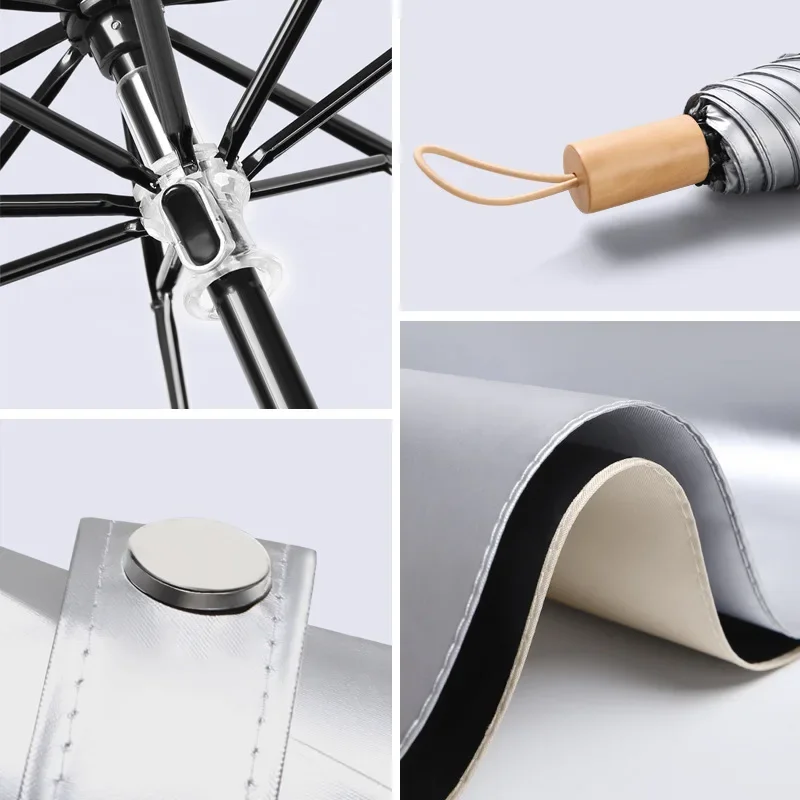 Titanium Silver Compact Umbrel - đánh giá và giá Travel Umbrella Compact