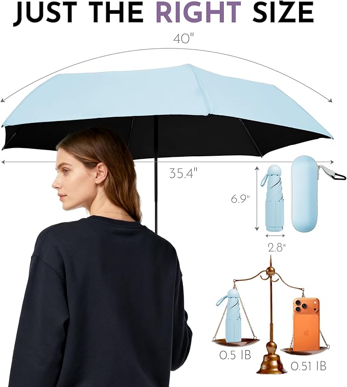 GMOX New Mini Capsule Folding  - đánh giá và giá Travel Umbrella Compact