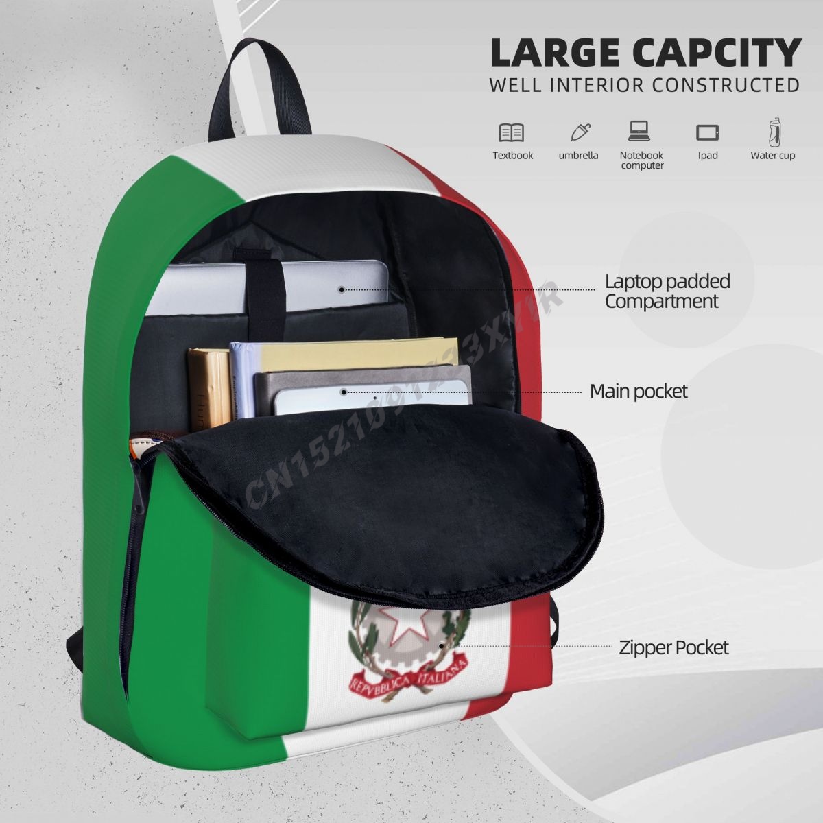 Unisex Backpack Italy Flag Ita - đánh giá và giá Travel Accessories Italy