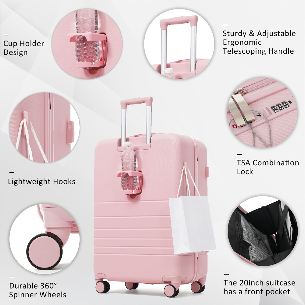 4-Piece Luggage Set with USB C - đánh giá và giá Toiletry Bag Tsa