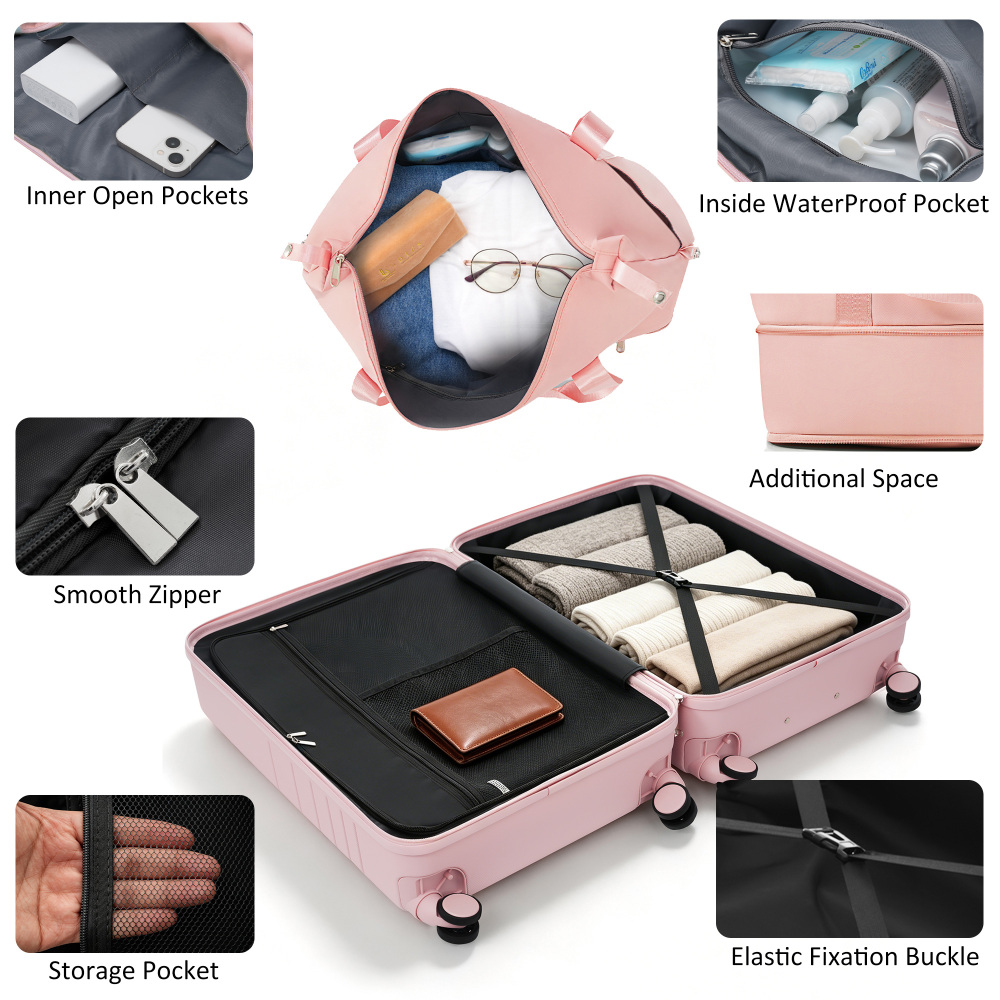 4-Piece Luggage Set with USB C - đánh giá và giá Toiletry Bag Tsa