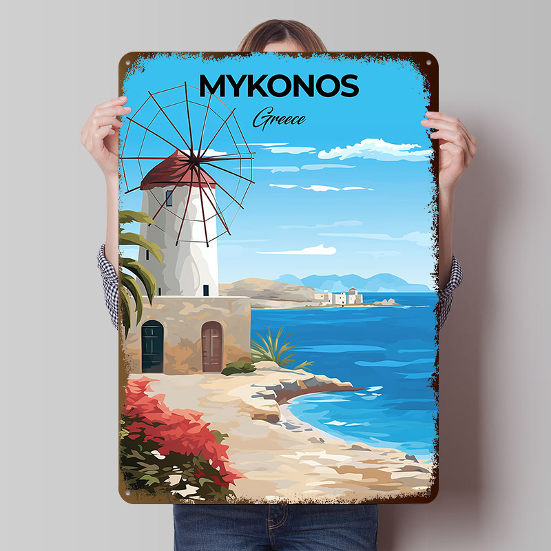 Mykonos Greece Travel Poster C - đánh giá và giá Travel Accessories Greece