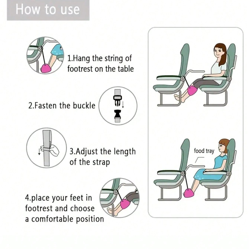 Portable Adjustable Footrest H - đánh giá và giá Travel Accessories In Train
