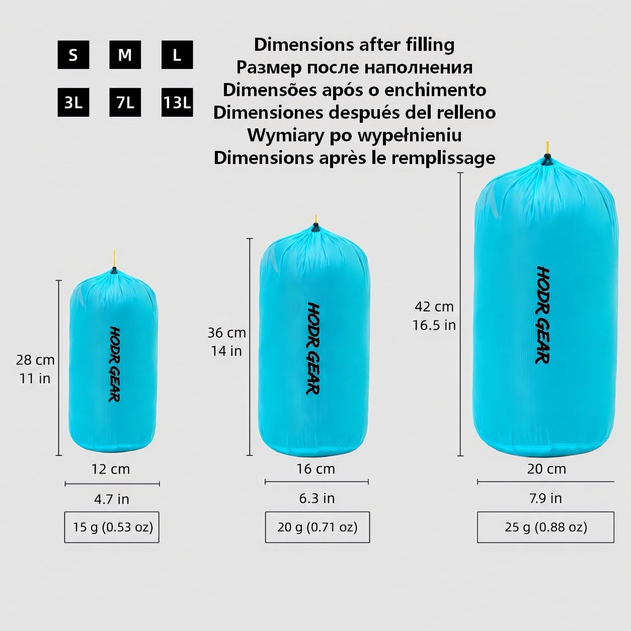 [HODRGEAR] Stuff Sack Ultralig - đánh giá và giá Hydration Pack Backpack