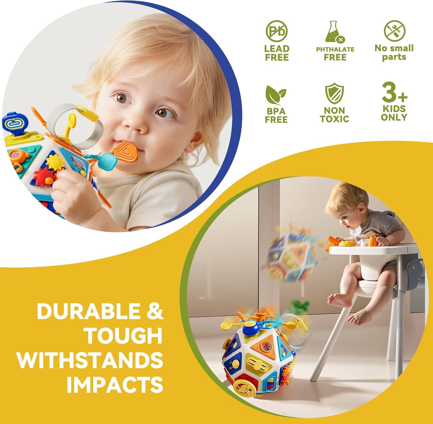 Baby Busy Board Activity Cube  - đánh giá và giá Travel Accessories With Baby