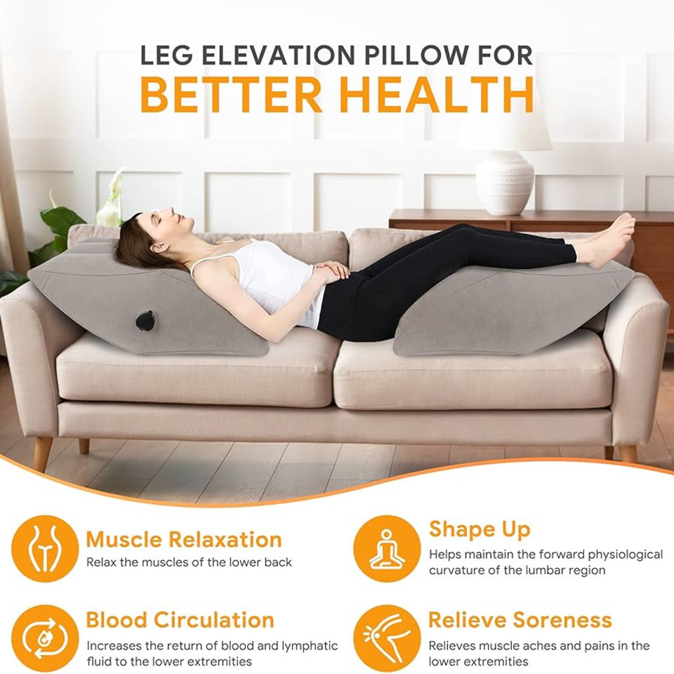 New Inflatable Leg Rest Cushio - đánh giá và giá Travel Pillow Inflatable