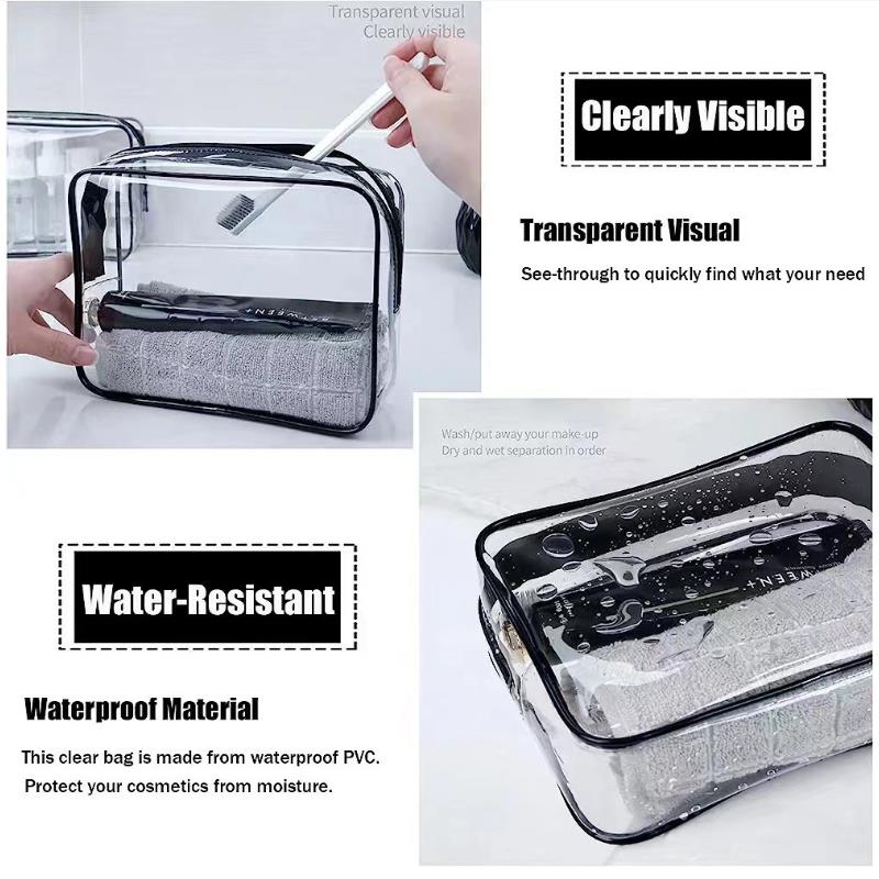 Clear Zippered Makeup Organize - đánh giá và giá Toiletry Bag Tsa