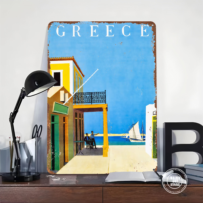 Greece Travel Metal Poster Cus - đánh giá và giá Travel Accessories Greece