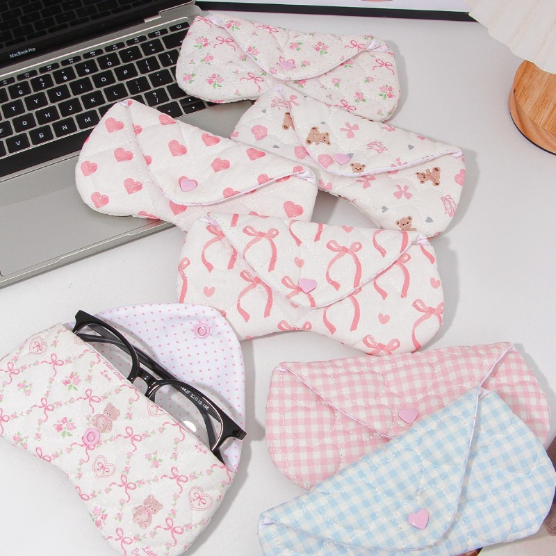 Ins Korean Plaid Fabric Heart  - đánh giá và giá Travel Accessories Kmart