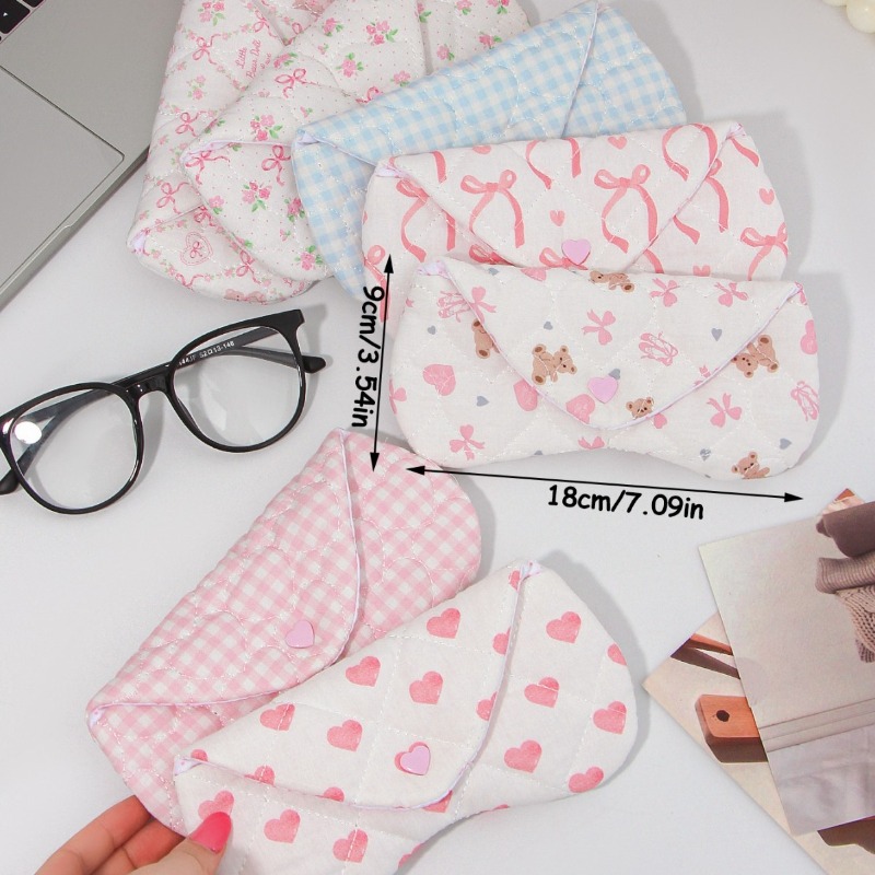 Ins Korean Plaid Fabric Heart  - đánh giá và giá Travel Accessories Kmart