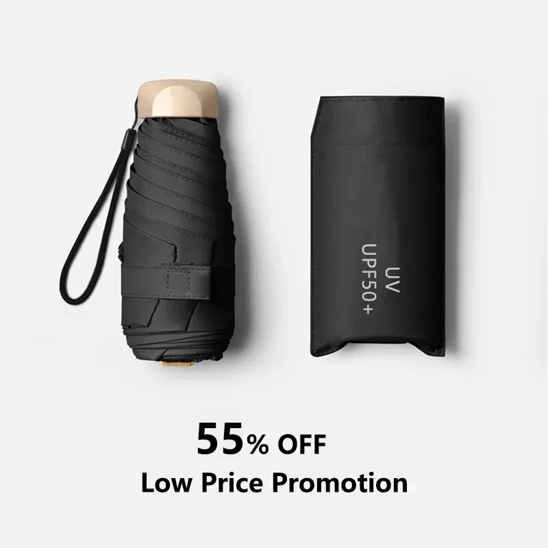 1Pc 55% Off Mini Sun Umbrella  - đánh giá và giá Travel Umbrella Compact
