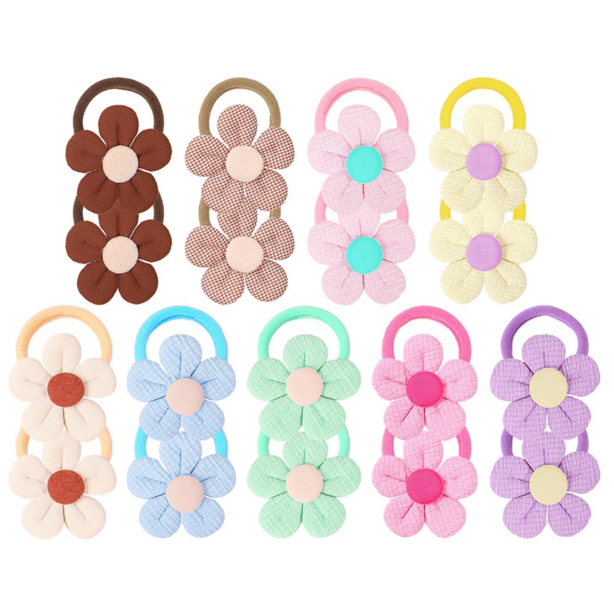 18pcs Sunflower Hair Ties Kids - đánh giá và giá Travel Accessories Girls