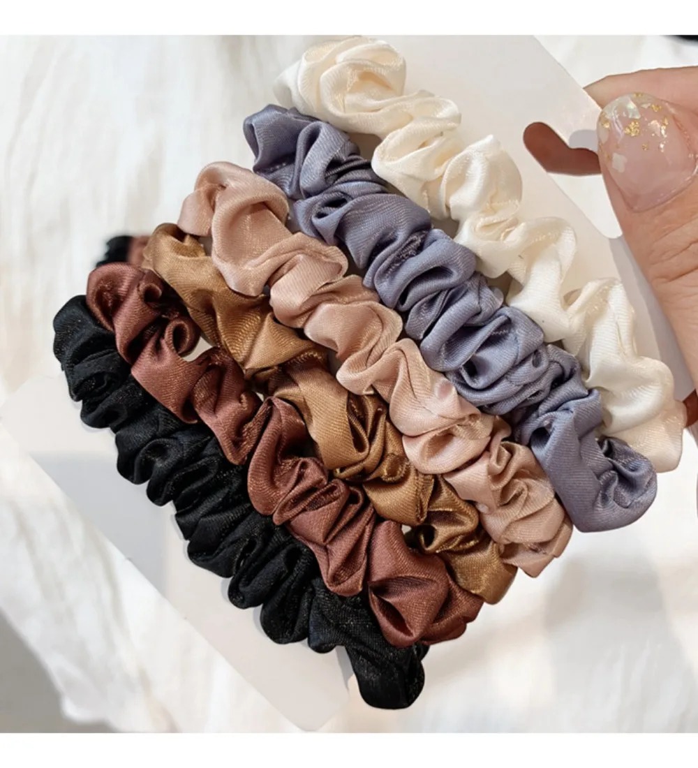 6Pcs Soft Satin Hair Scrunchie - đánh giá và giá Travel Accessories Girls