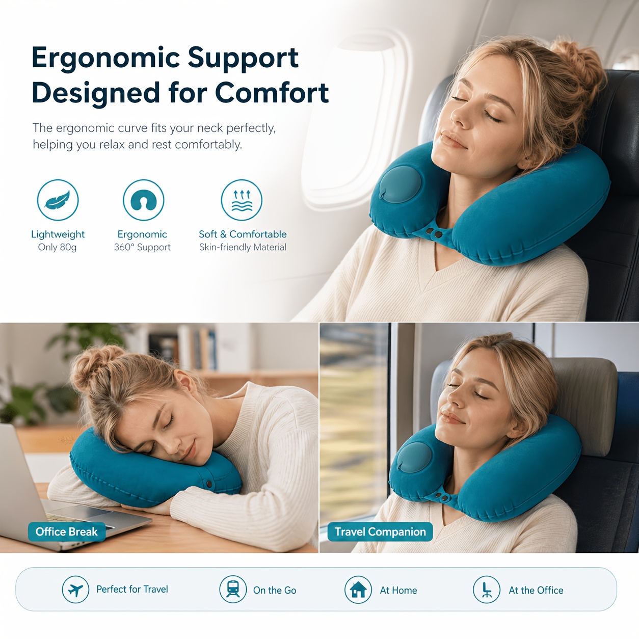 SPDJUMPER Inflatable Travel Ne - đánh giá và giá Travel Pillow Inflatable