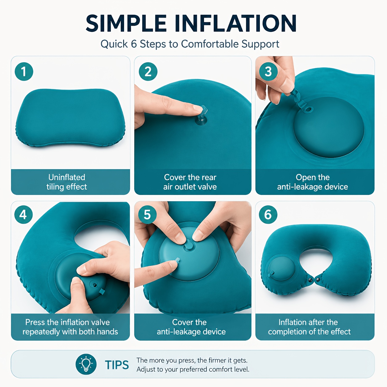 SPDJUMPER Inflatable Travel Ne - đánh giá và giá Travel Pillow Inflatable