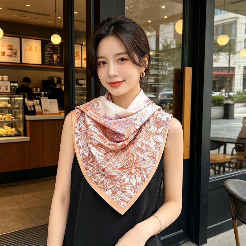 Soft Silk Scarf Women Square B - đánh giá và giá Travel Accessories Gifts For Women