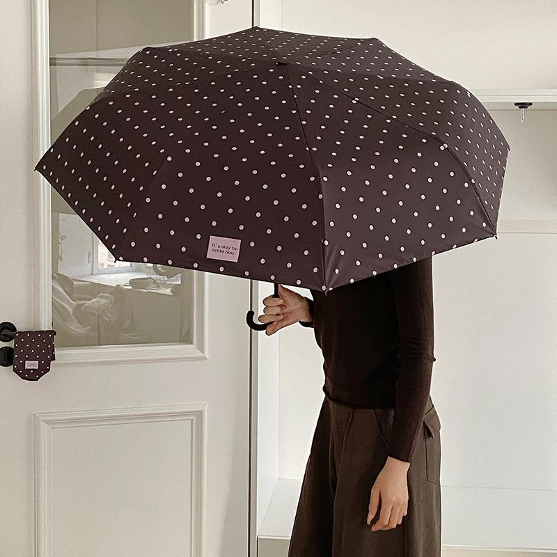 Polka Dot Folding Umbrella UV  - đánh giá và giá Travel Umbrella Compact