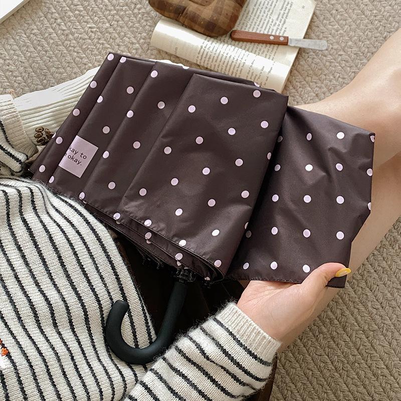 Polka Dot Folding Umbrella UV  - đánh giá và giá Travel Umbrella Compact