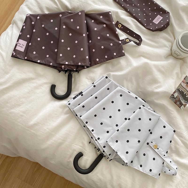 Polka Dot Folding Umbrella UV  - đánh giá và giá Travel Umbrella Compact