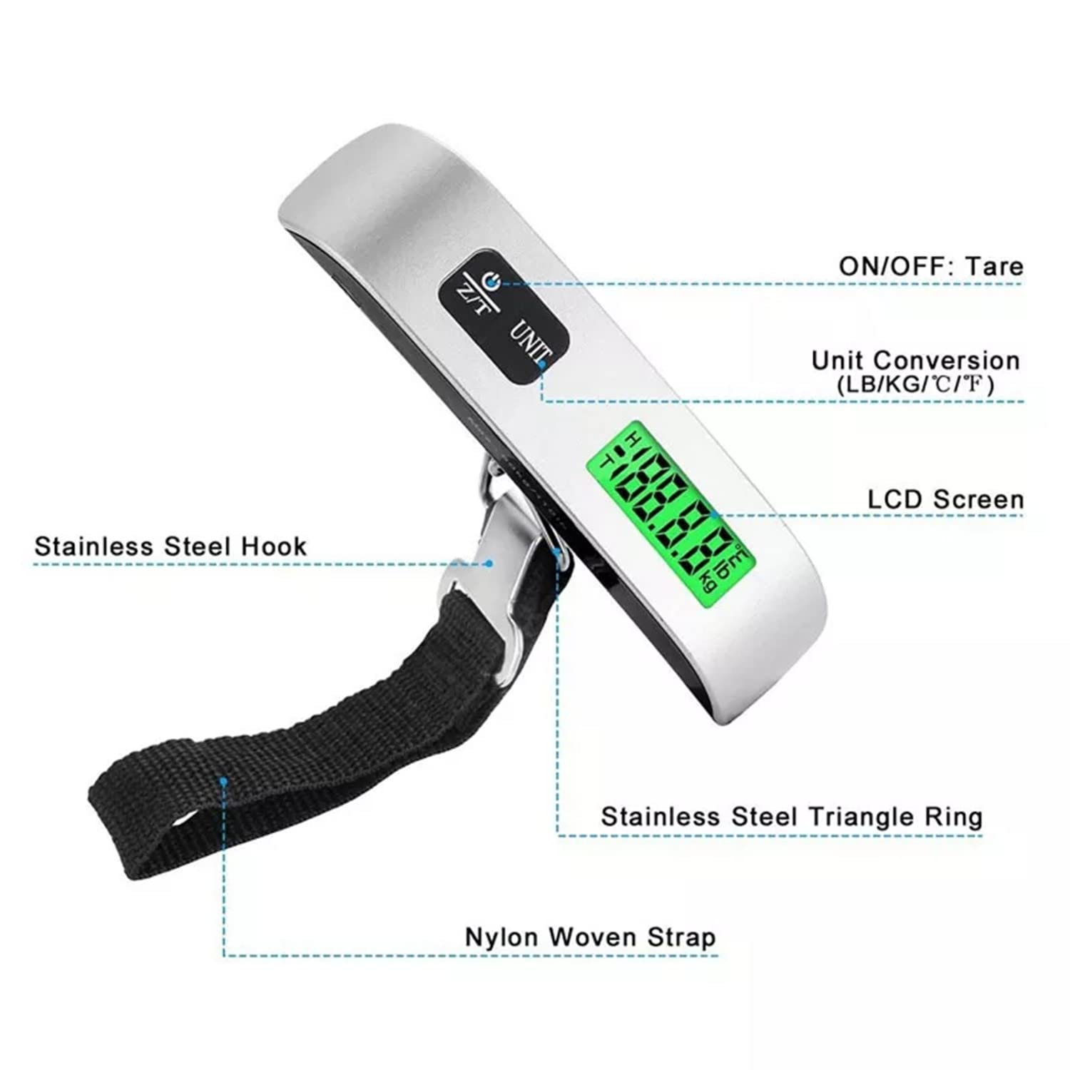 Hành lý quy mô 110lb 50kg kỹ t - đánh giá và giá Luggage Scale Hanging