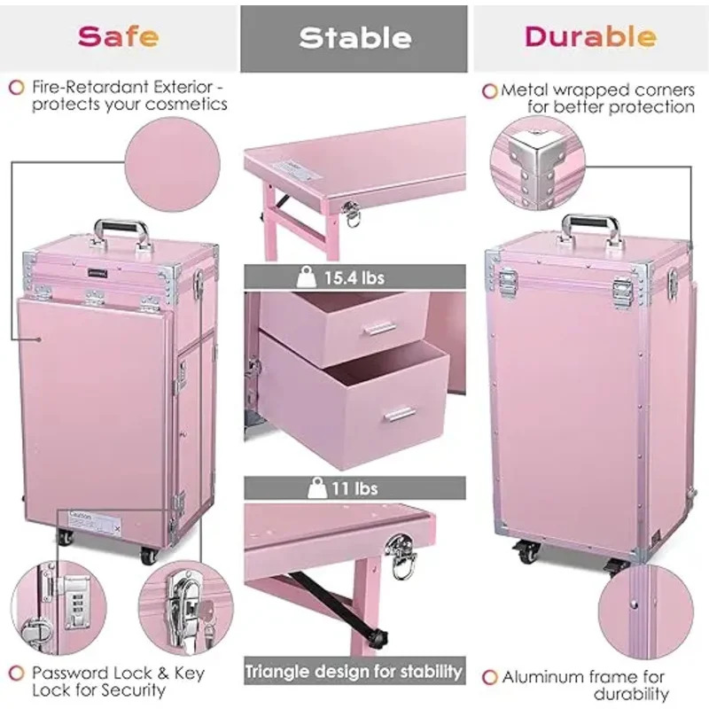 Rolling Manicure Table Foldabl - đánh giá và giá Travel Accessories In Train