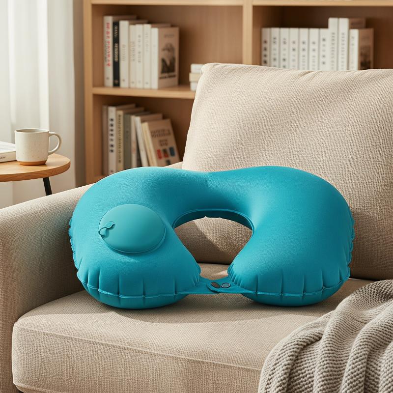 Flocking Inflatable Portable N - đánh giá và giá Travel Pillow Inflatable