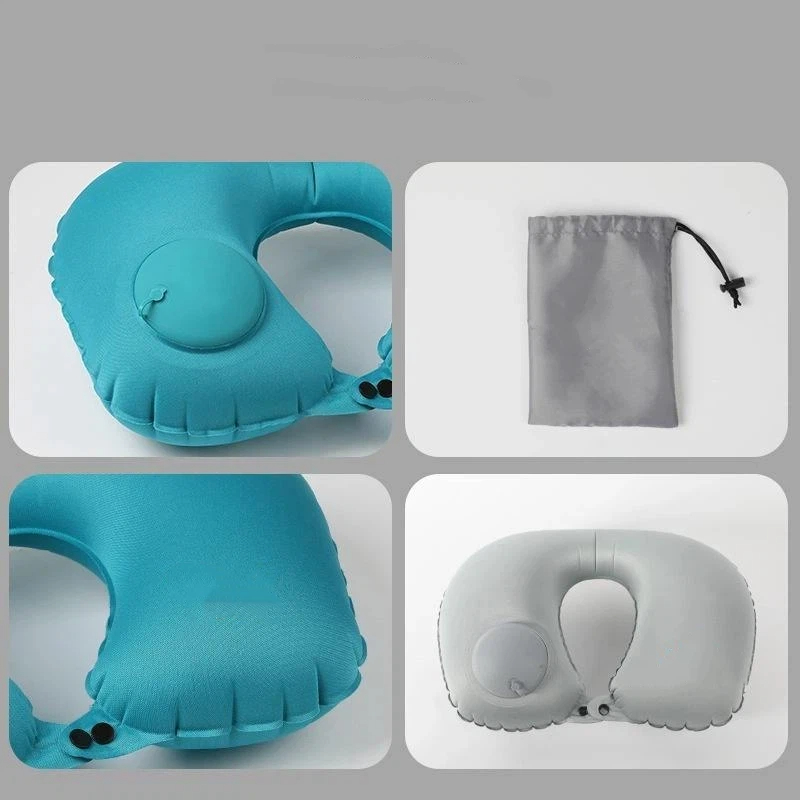 Flocking Inflatable Portable N - đánh giá và giá Travel Pillow Inflatable